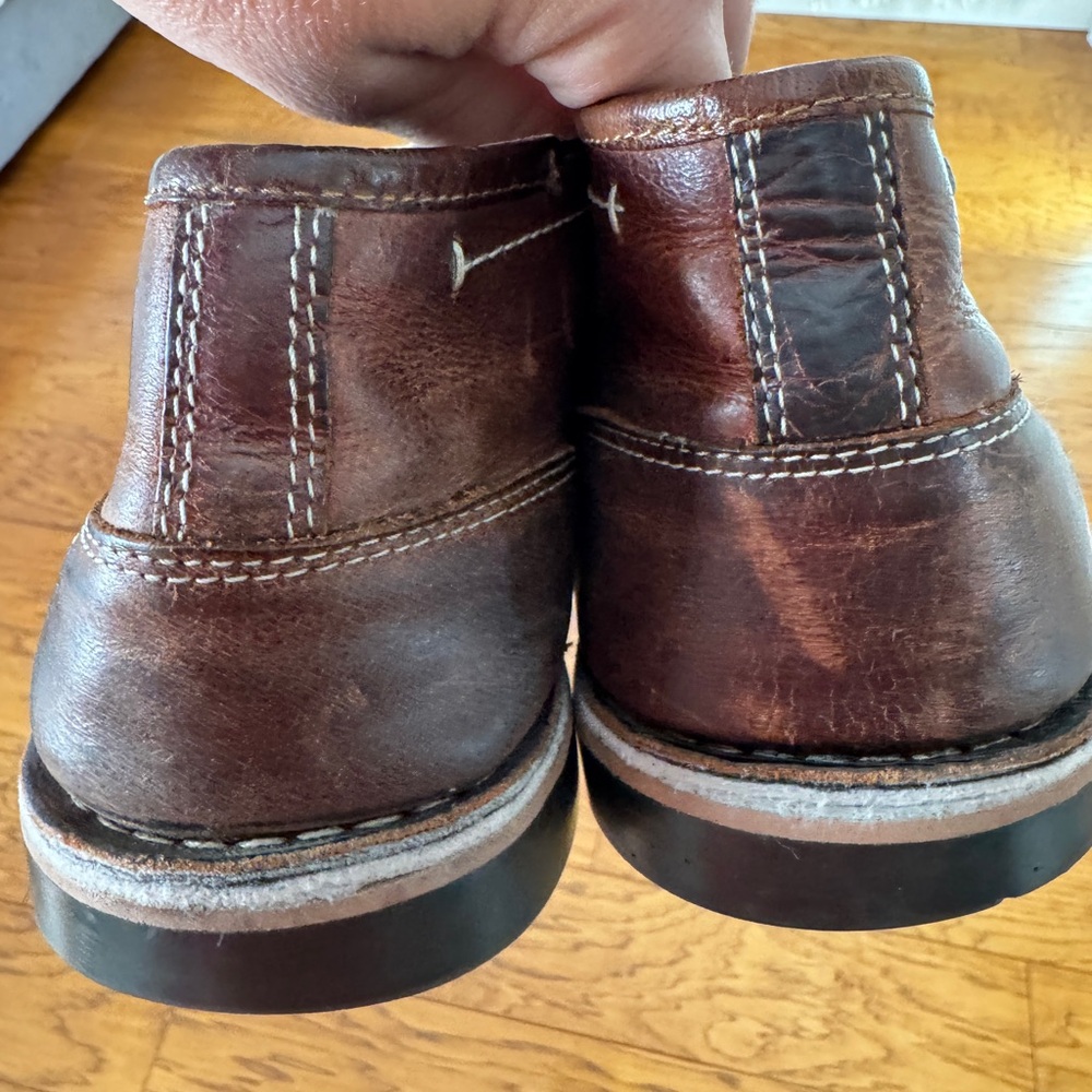 STEVE MADDEN Harken Brown Leather Chukka Boots Men's 10 Distressed Lace Up Shoes - Picture 14 of 15